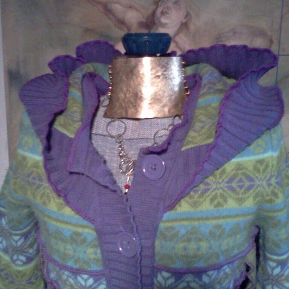 CUSTOM SWEATER COAT, PATCHWORK look book - Picture 7 of 8